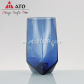 Copas vintage de vidrio azul sólido copas de vino tinto
